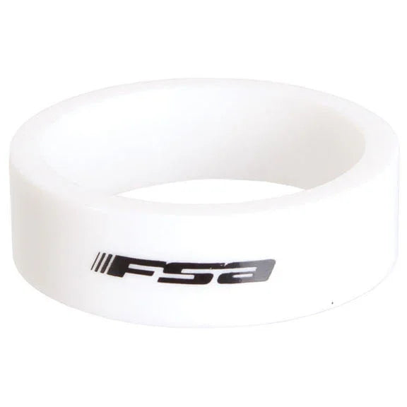 PolyCarb Headset Spacer 1-1/8"x10mm White 10/Count - Bicycle Warehouse