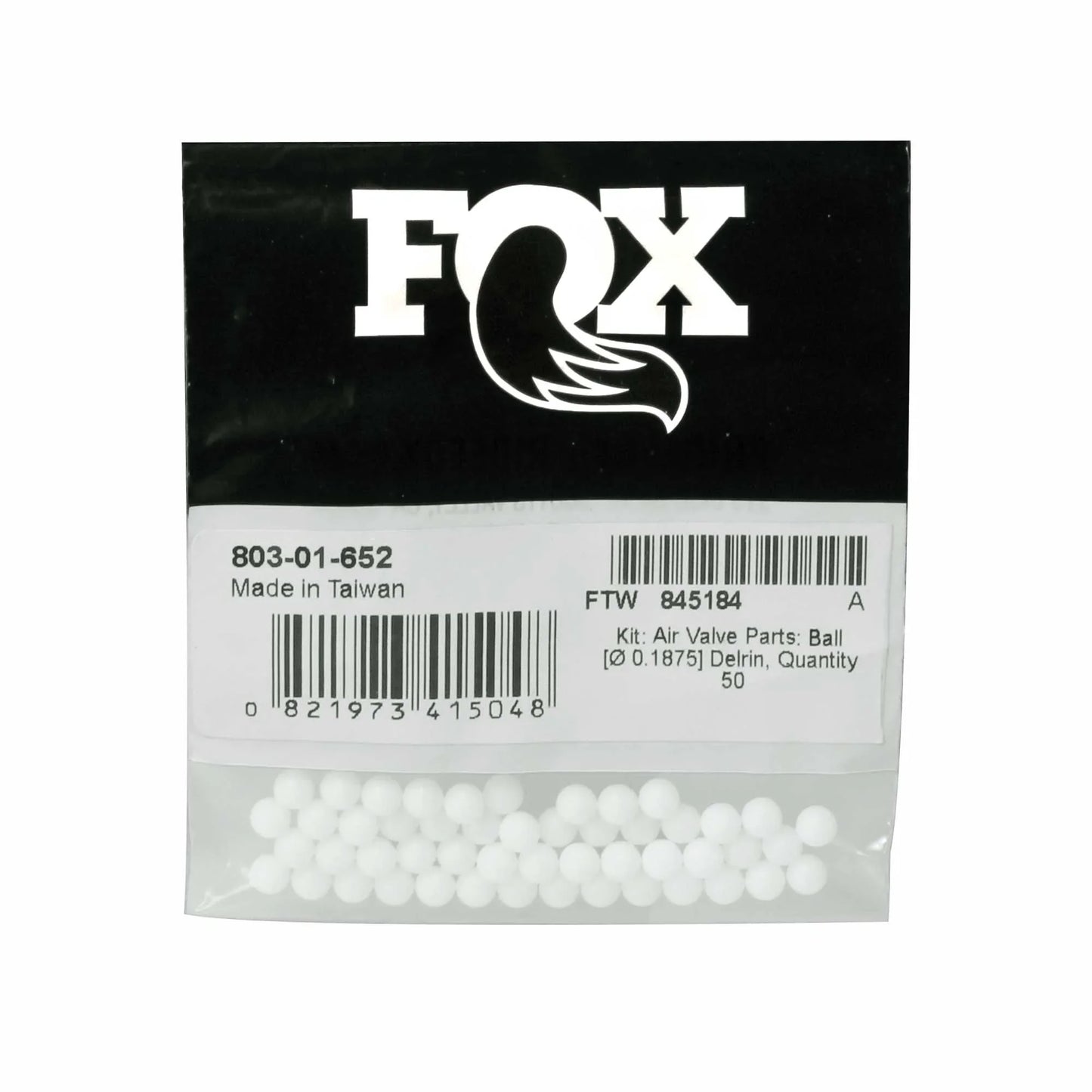 FOX Air Valve Ball - .1875" Derlin QTY 50 - Bicycle Warehouse