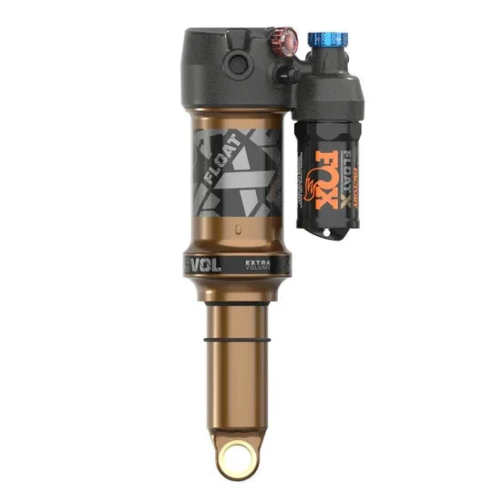 FOX FLOAT X Factory Rear Shock - Trunnion Metric 205 x 60 mm 0.2 Spacer 2-Position Lever EVOL LV Kashima Coat - Bicycle Warehouse