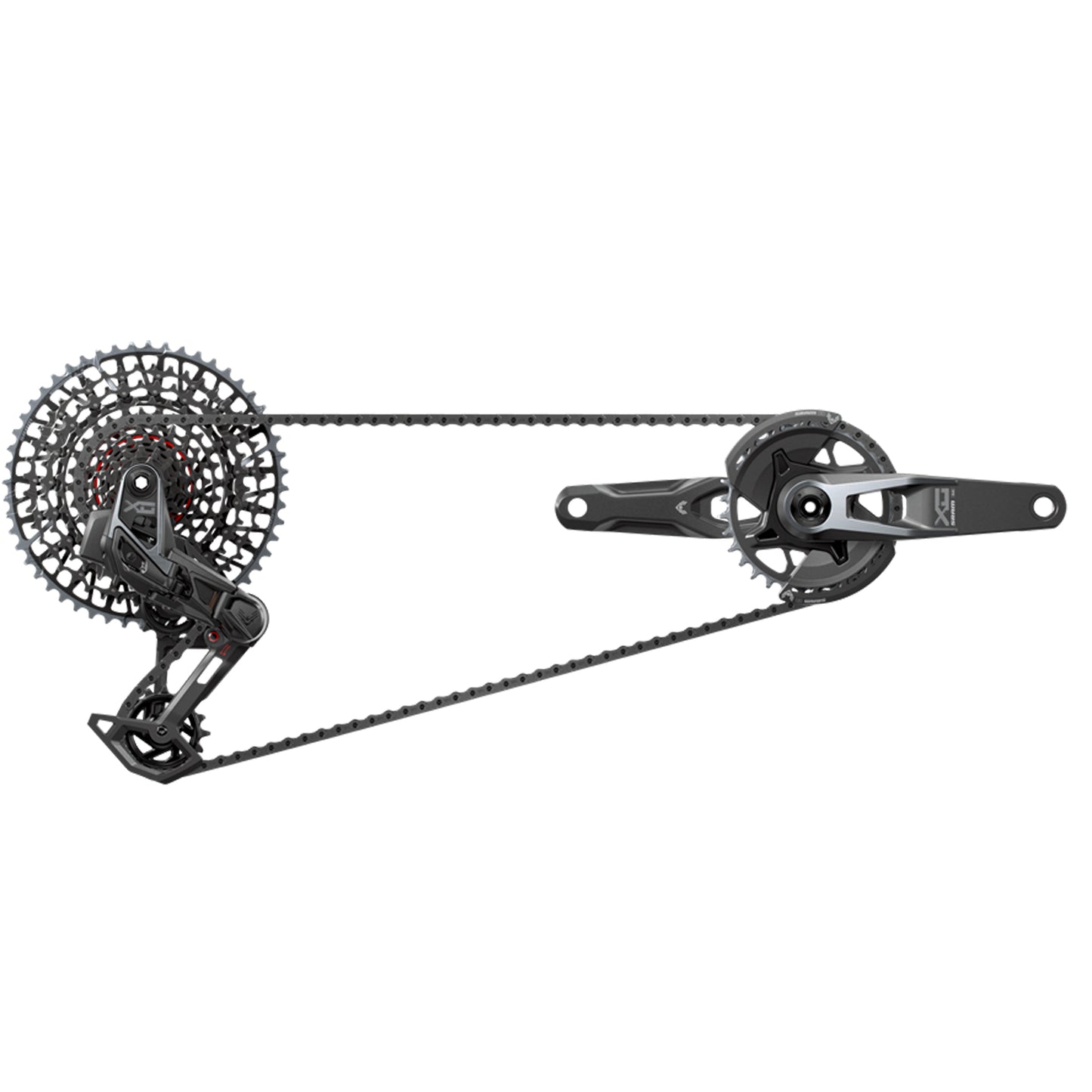 SRAM X0 T-Type Eagle V2 AXS Groupset 165mm Black - Bicycle Warehouse