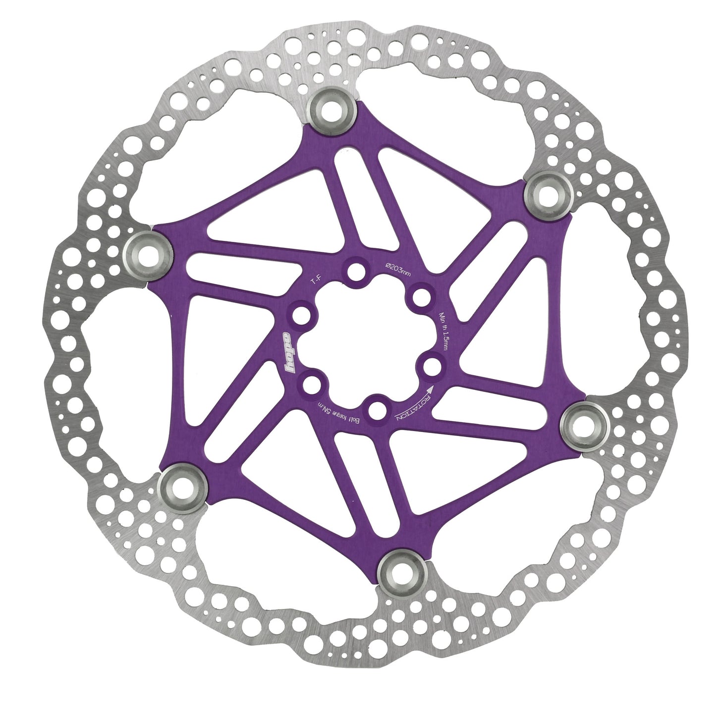 Floating Rotor Floating/Wave 203mm Purple - Bicycle Warehouse