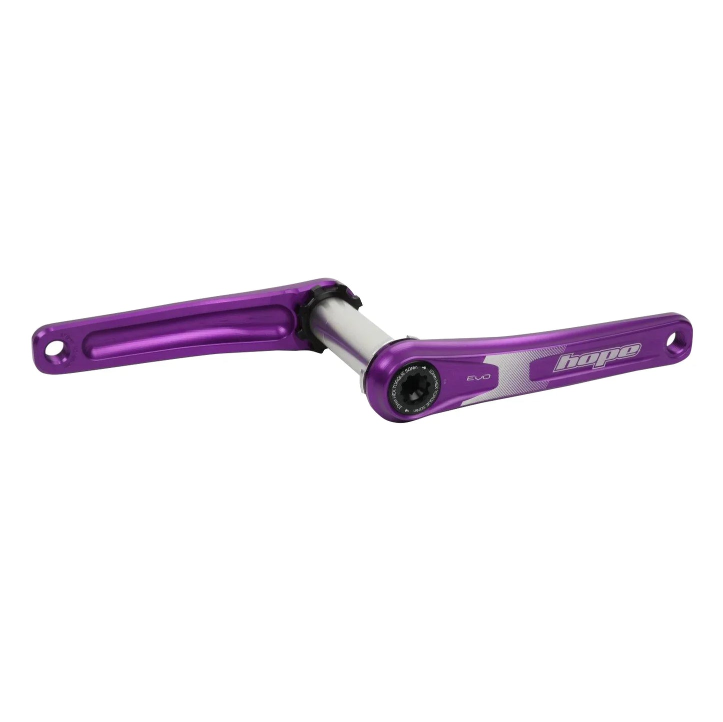 Evo Crankset No Spider(68/73mm) 155mm Purple - Bicycle Warehouse