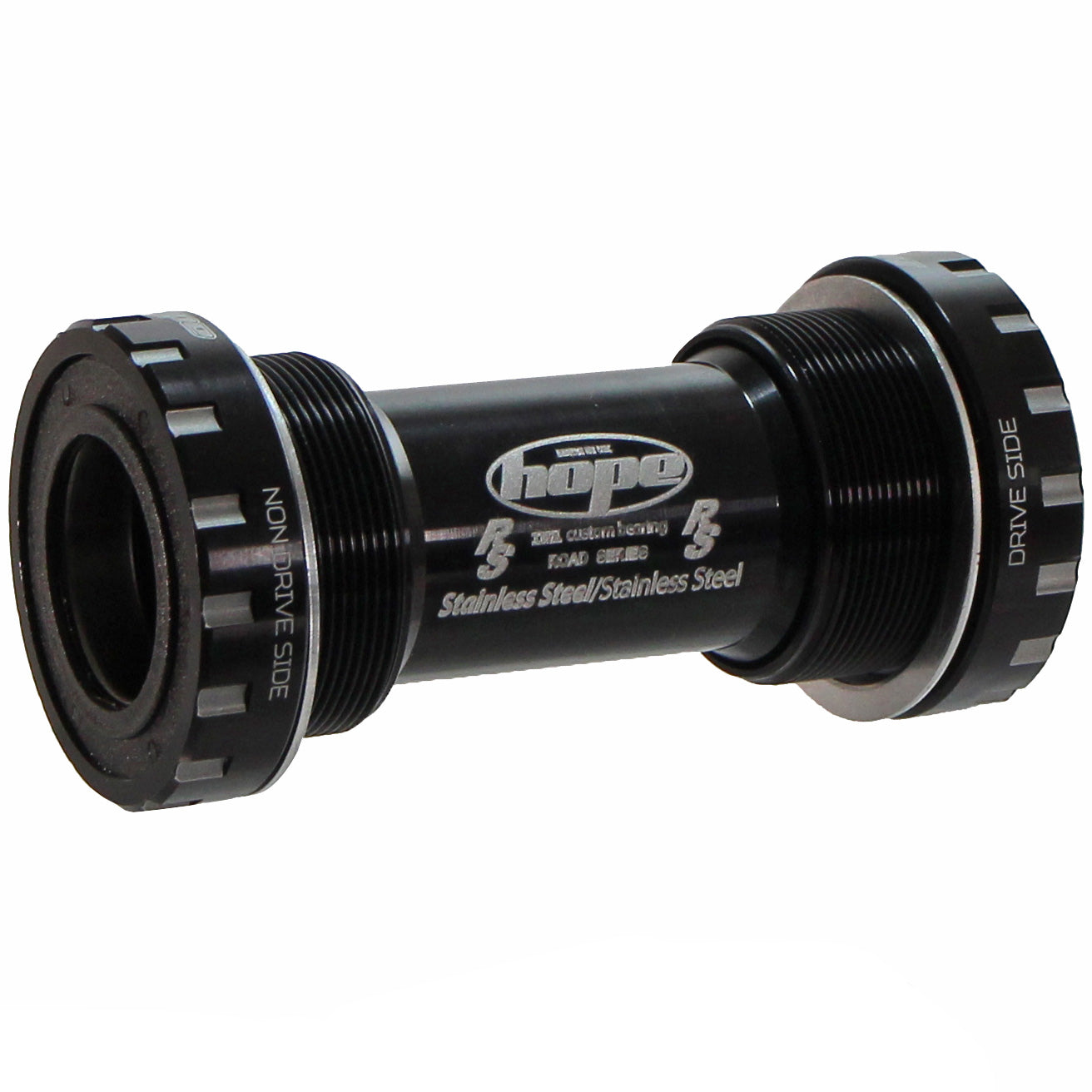 BSA Threaded Bottom Bracket - 68mm Road For 24mm Spindle Stainless BLK - Bicycle Warehouse