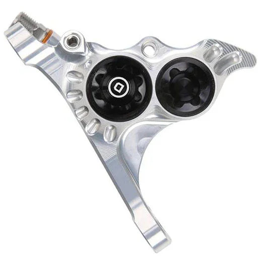 RX4+ Disc Brake Caliper - Flat Mount Front +20mm DOT Type Silver - Bicycle Warehouse
