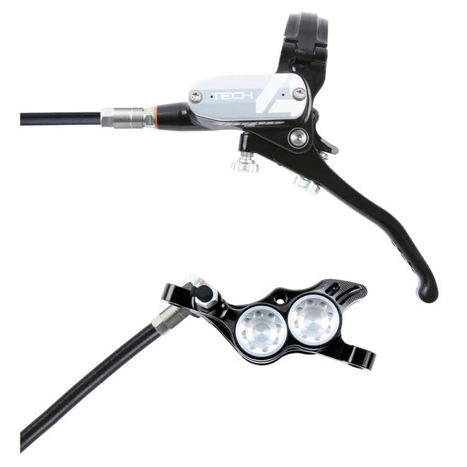 Tech 4 E4 Disc Brake and Lever Set - Rear Hydraulic Post Mount Silver - Bicycle Warehouse
