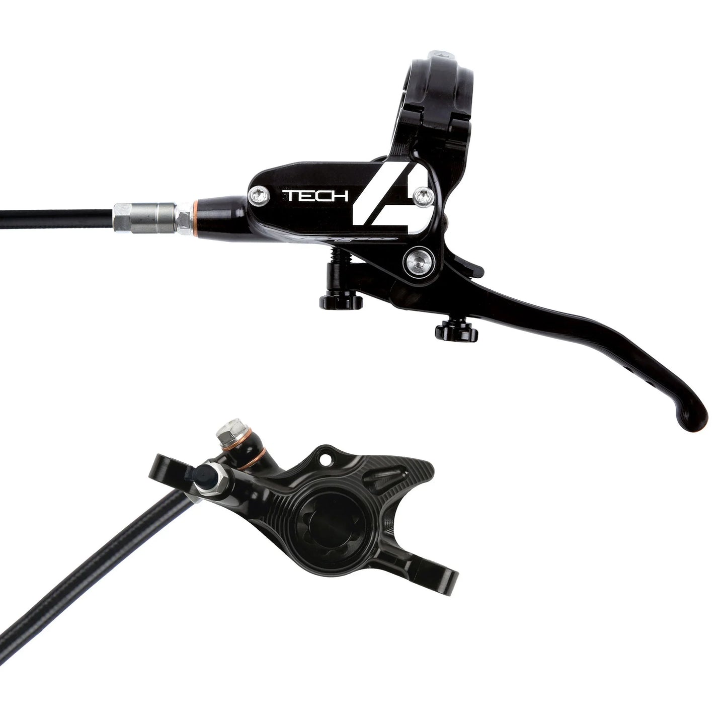 Tech 4 X2 Disc Brake and Lever Set - Rear Hydraulic Post Mount Black - Bicycle Warehouse