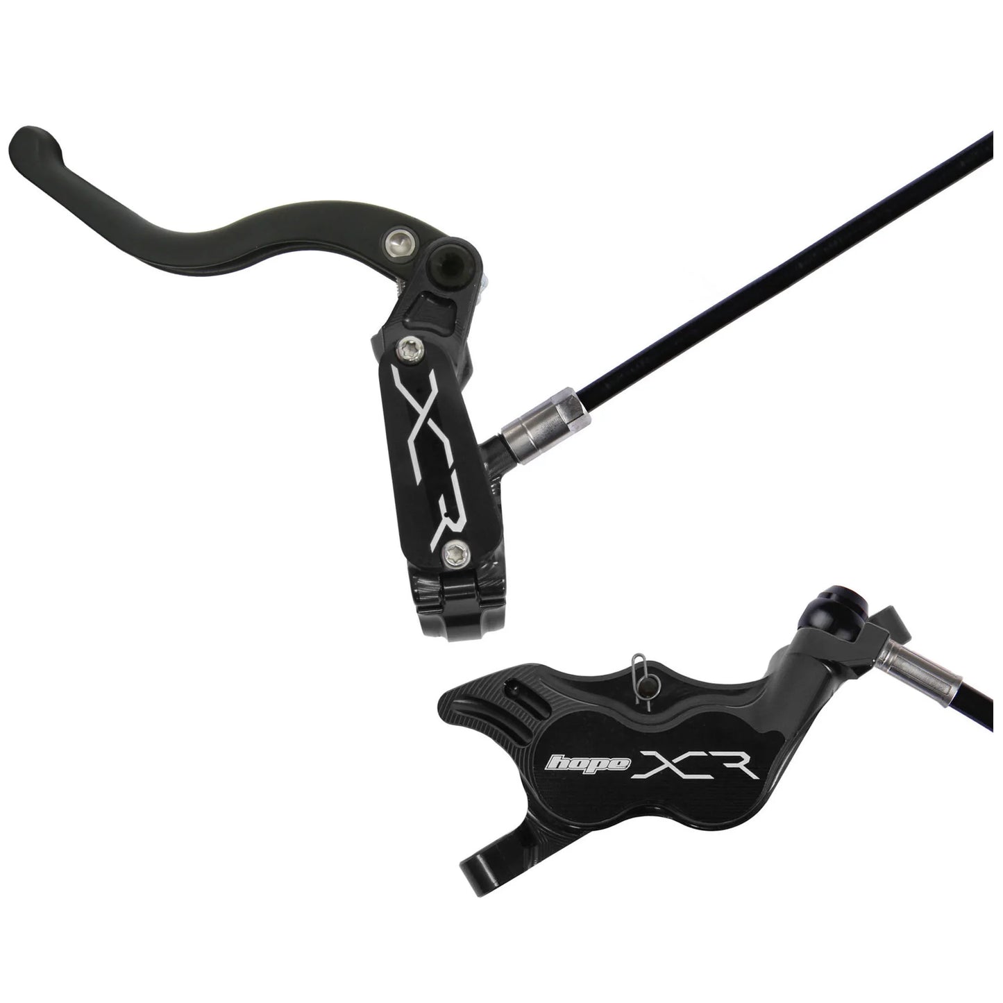 XCR Pro E4 Disc Brake and Lever Set - Front Hydraulic Post Mount Black - Bicycle Warehouse