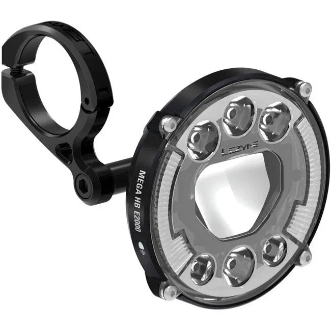 Mega HB E2000 Ebike Headlight - 600/2000 Lumen STVZO Compliant Black - Bicycle Warehouse