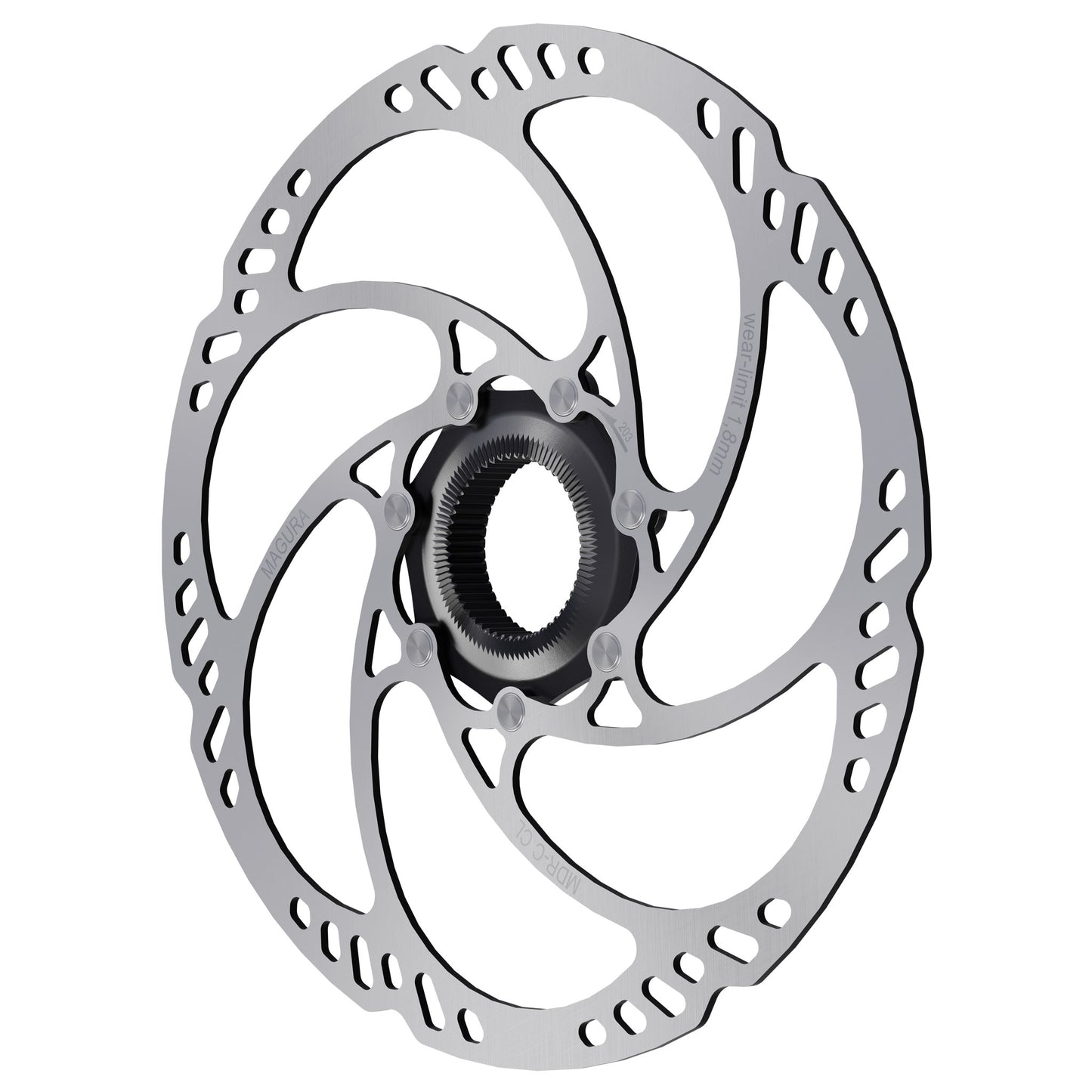 Magura MDR-C eBike Disc Rotor - 160mm Center Lock w/ Lock Ring Quick Release Axle Silver - Bicycle Warehouse
