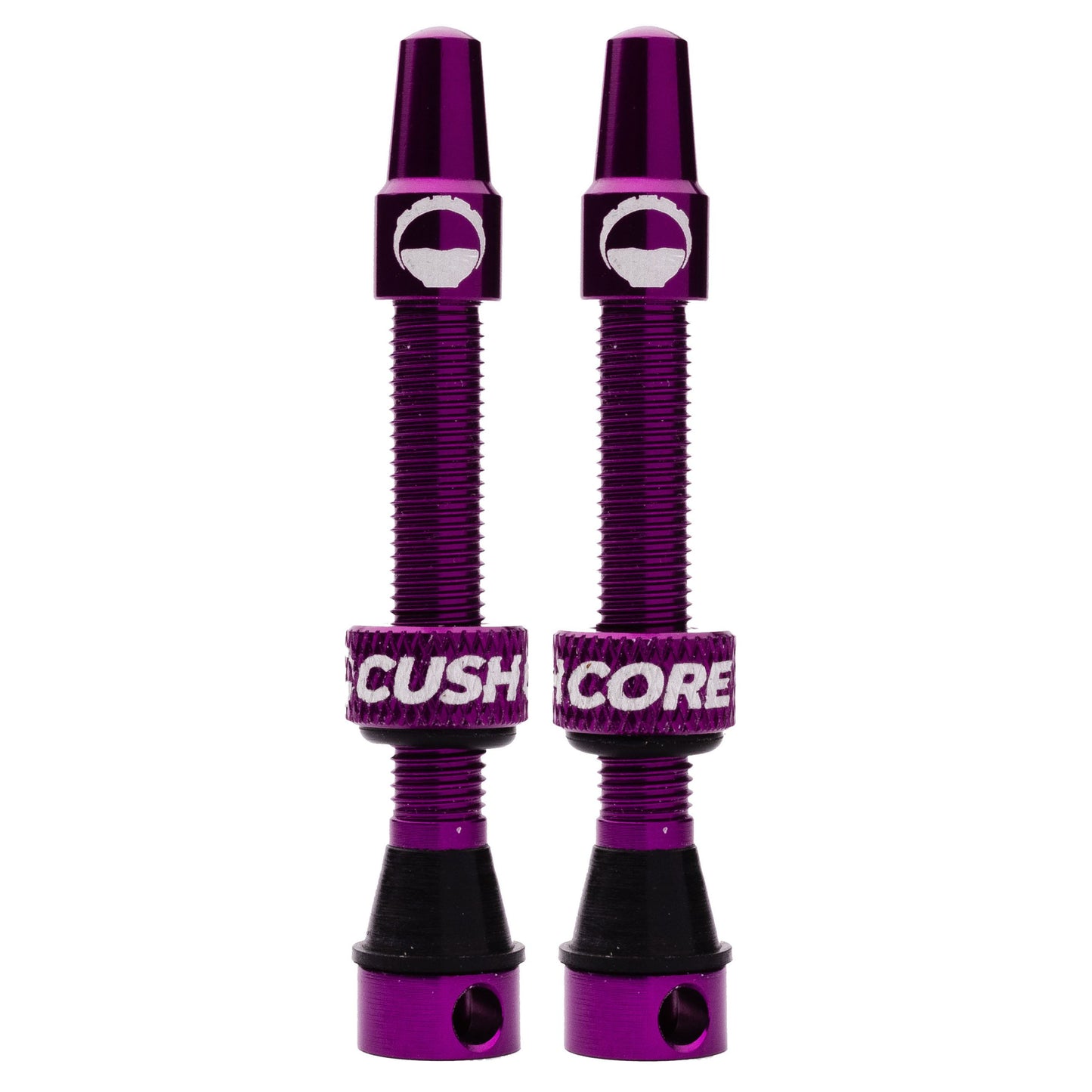 CushCore Tubeless Presta Valve Set - 55mm Purple - Bicycle Warehouse