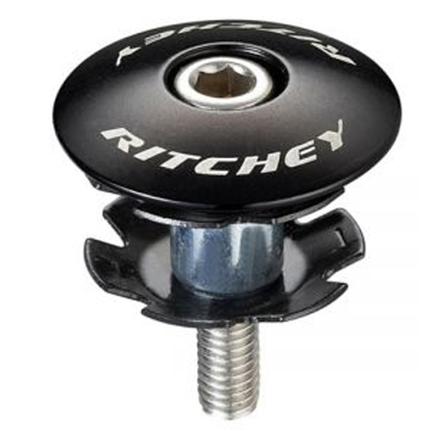 Headset Top Cap With Bolt WCS Black 1-1/4" - Bicycle Warehouse
