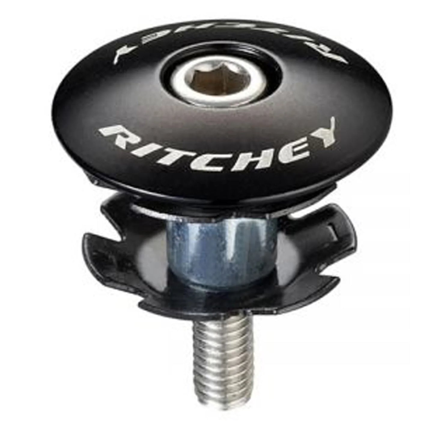 Headset Top Cap With Bolt WCS Black 1-1/4" - Bicycle Warehouse