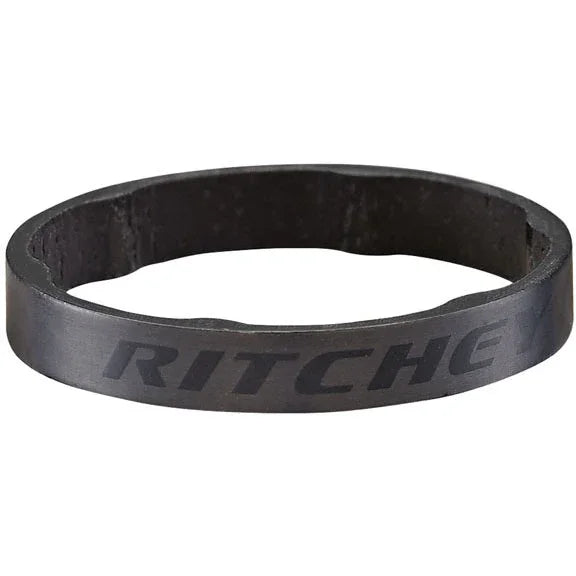 WCS Carbon Headset Spacers 1-1/8 5mm Black 5-pack - Bicycle Warehouse