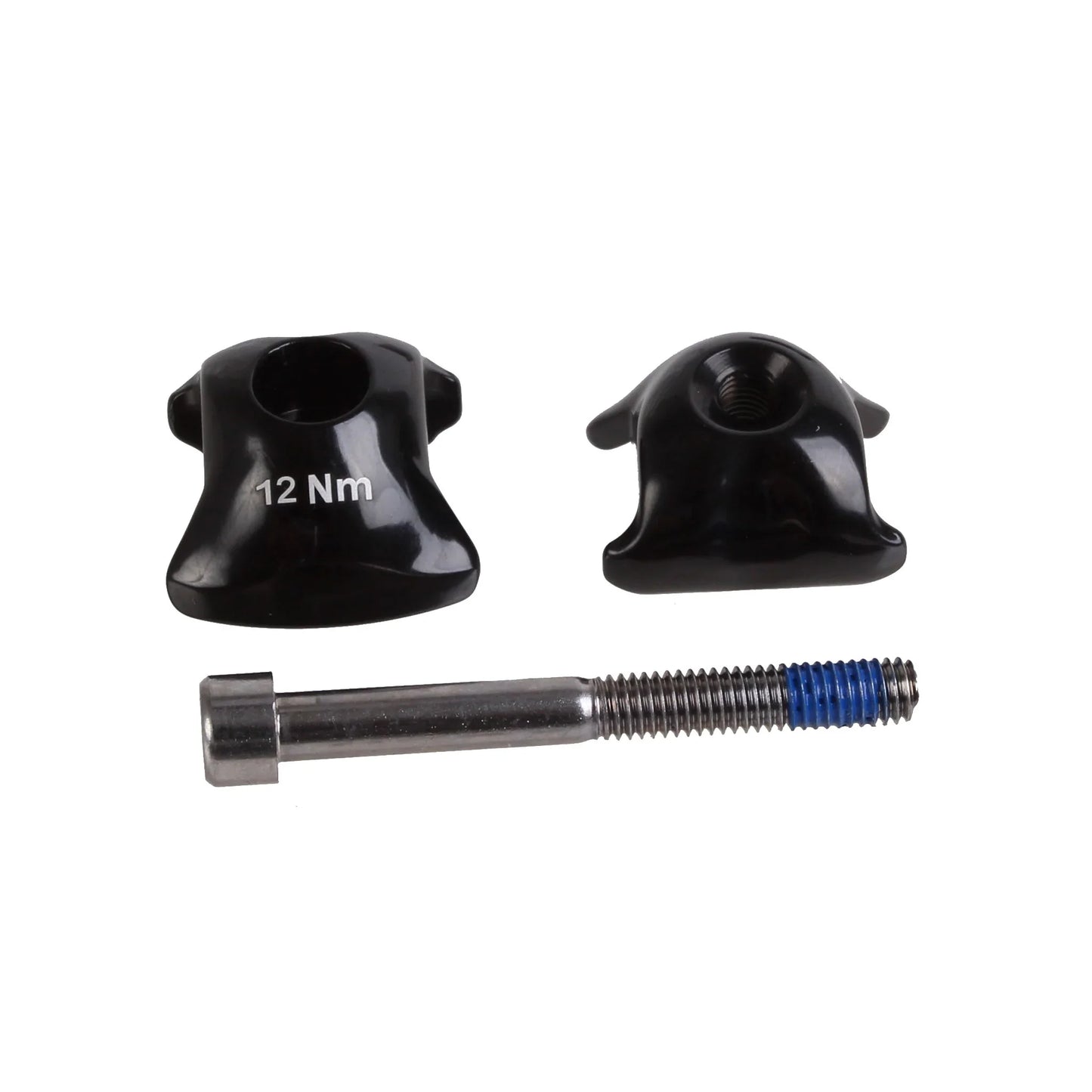 WCS 1-Bolt Seatpost Saddle Rail Clamp - Outer Plates For Alloy Posts 7 x 7mm Rails BLK - Bicycle Warehouse