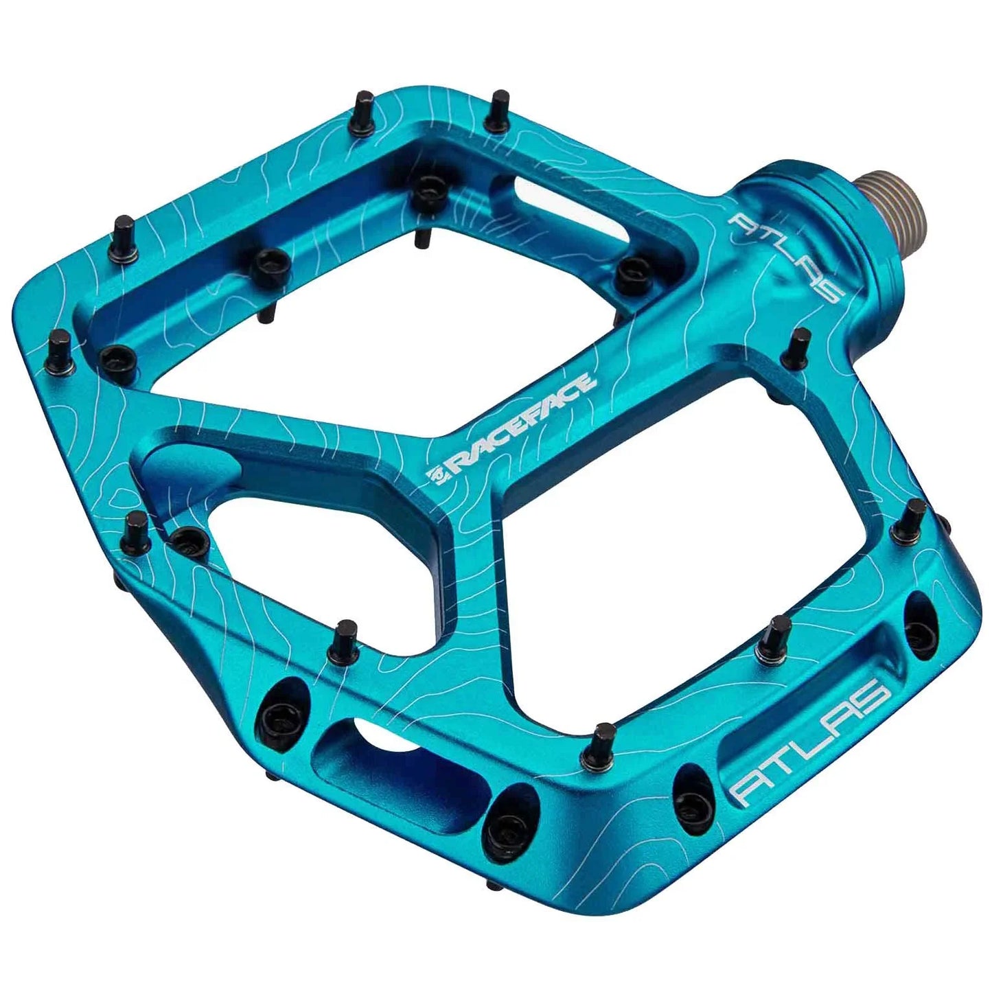 RaceFace Atlas Pedals - Platform Aluminum 9/16" Turquoise - Bicycle Warehouse