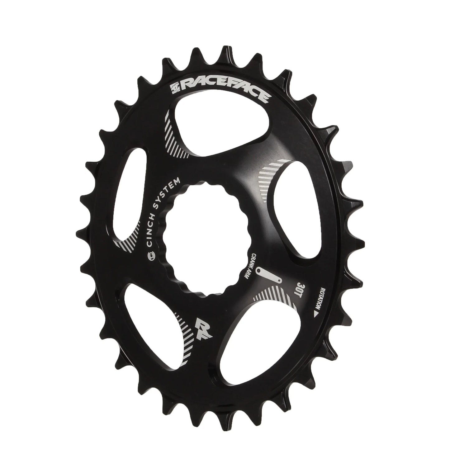 RaceFace RaceFace Narrow Wide Oval Chainring: Direct Mount CINCH 30t Black - Bicycle Warehouse