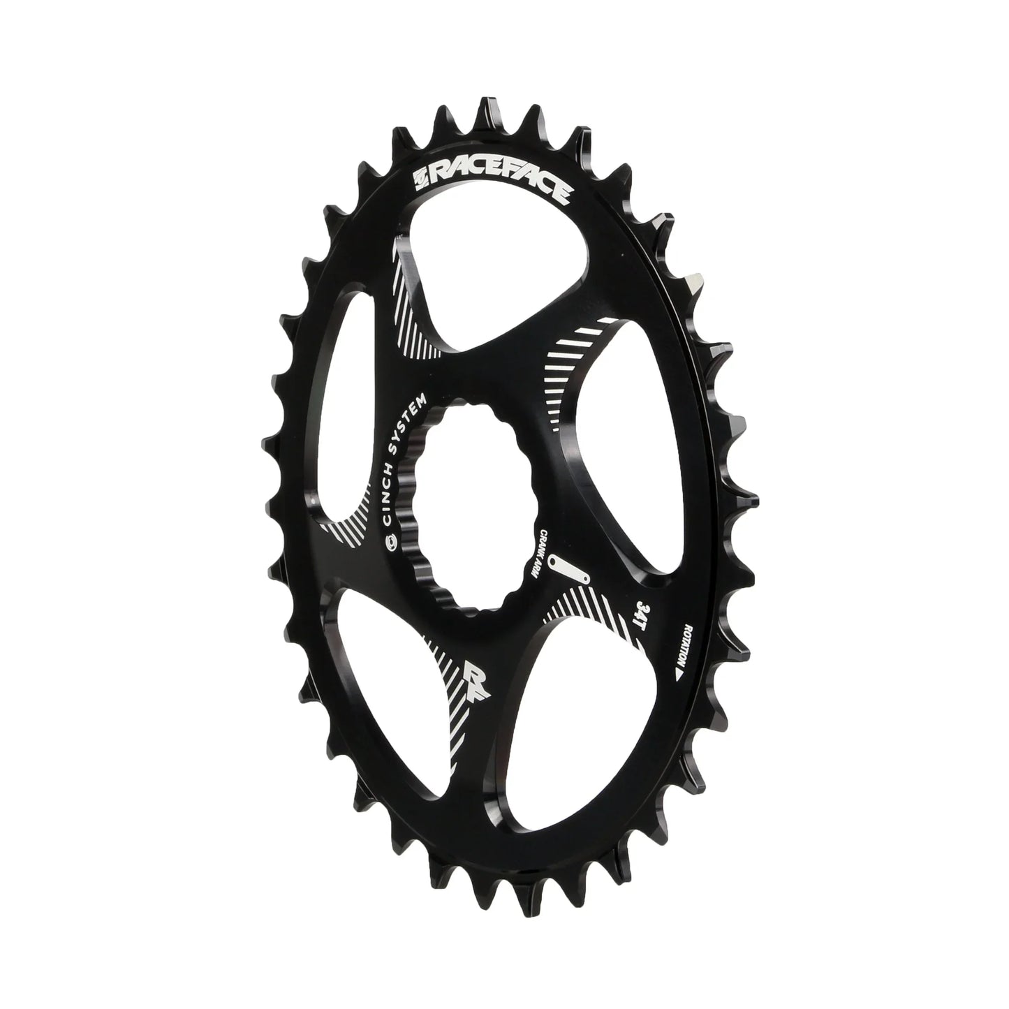 RaceFace Narrow Wide Oval Chainring: Direct Mount CINCH 34t Black - Bicycle Warehouse