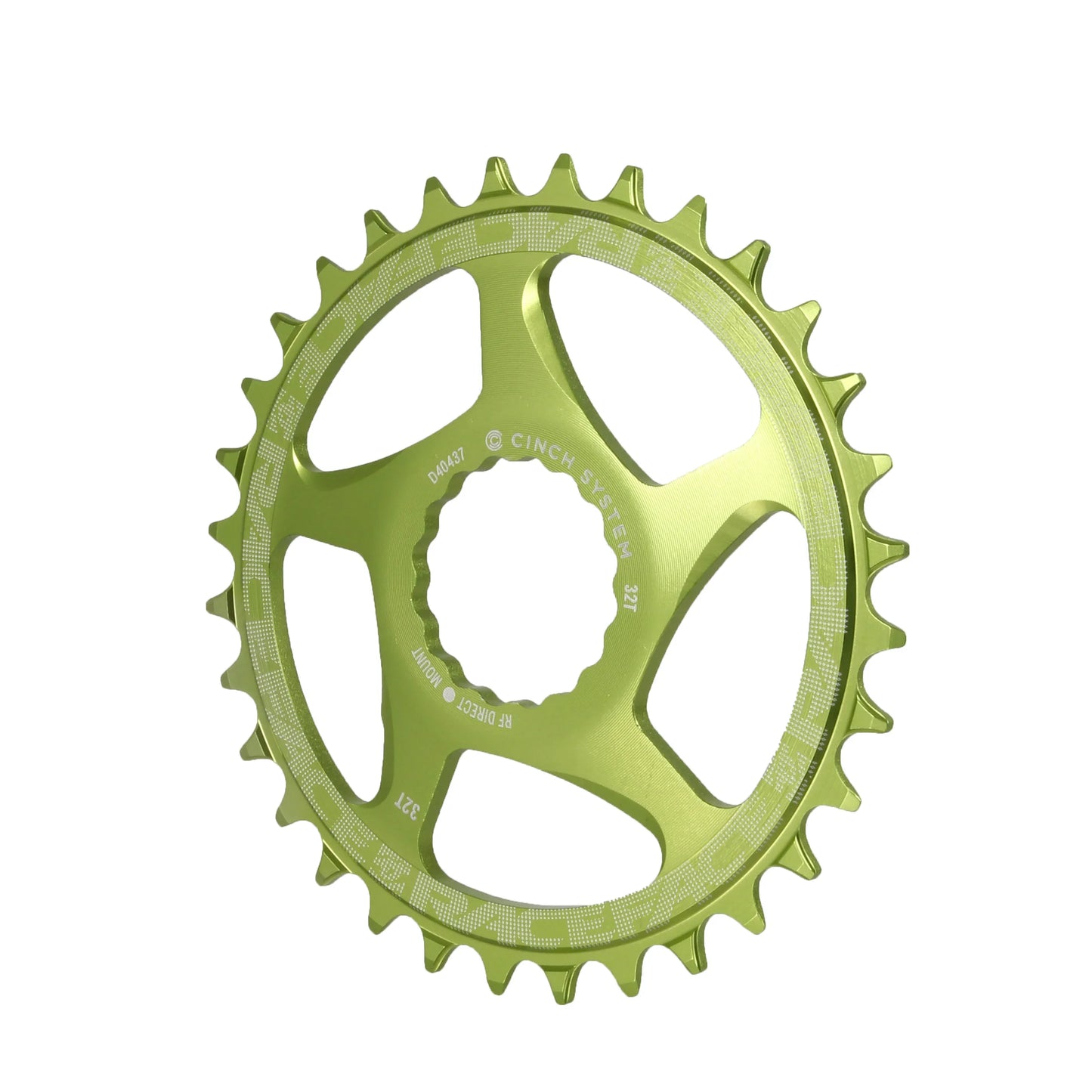 RaceFace Narrow Wide Chainring: Direct Mount CINCH 32t Green - Bicycle Warehouse