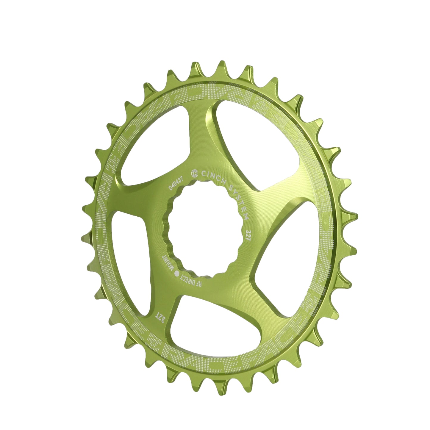 RaceFace Narrow Wide Chainring: Direct Mount CINCH 32t Green - Bicycle Warehouse