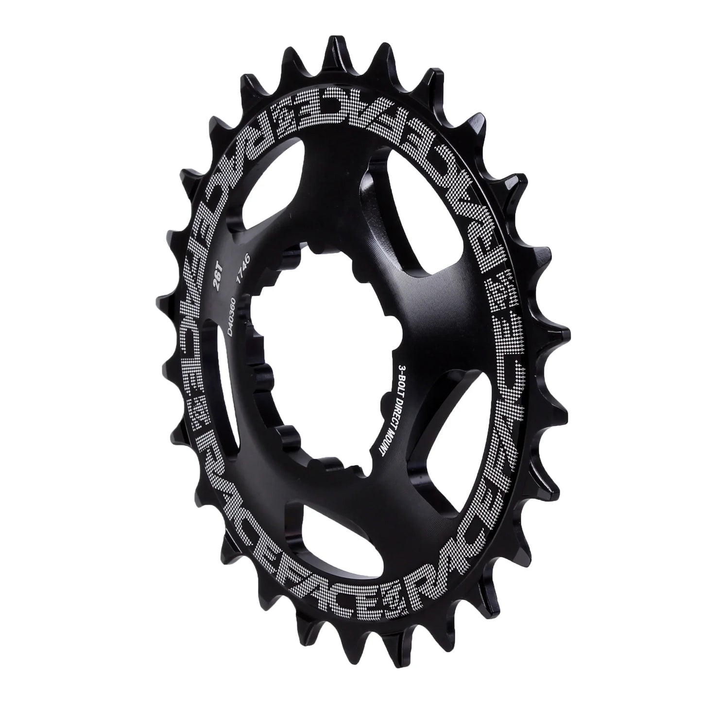 RaceFace Narrow Wide Chainring: Direct Mount 3-Bolt Compatible 26t Black - Bicycle Warehouse