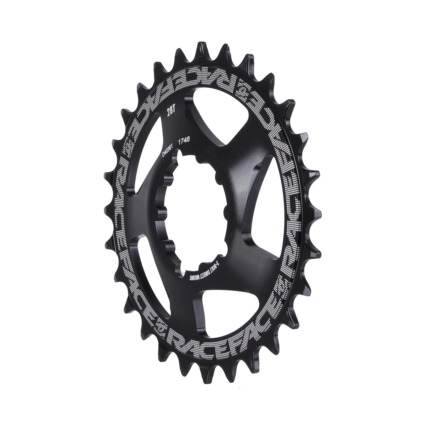RaceFace Narrow Wide Chainring: Direct Mount 3-Bolt Compatible 28t Black - Bicycle Warehouse