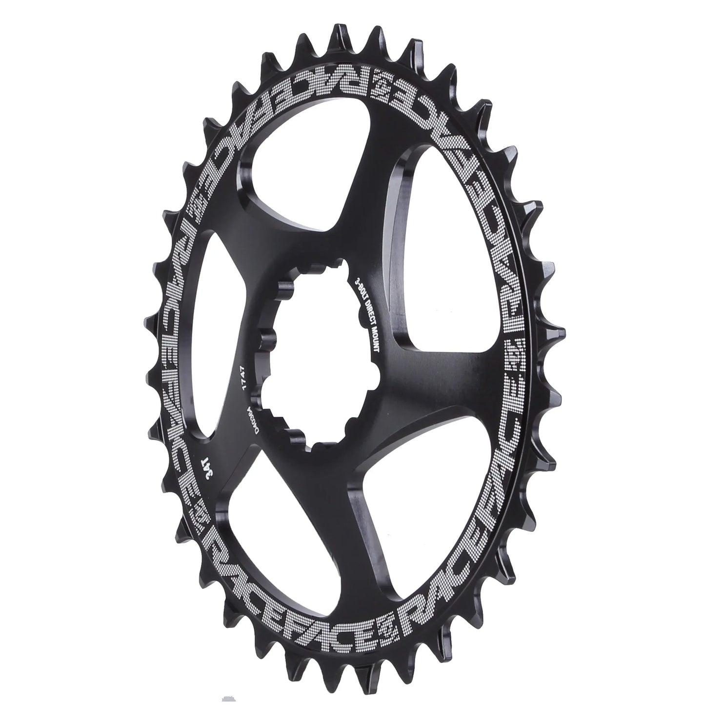 RaceFace Narrow Wide Chainring: Direct Mount 3-Bolt Compatible 34t Black - Bicycle Warehouse