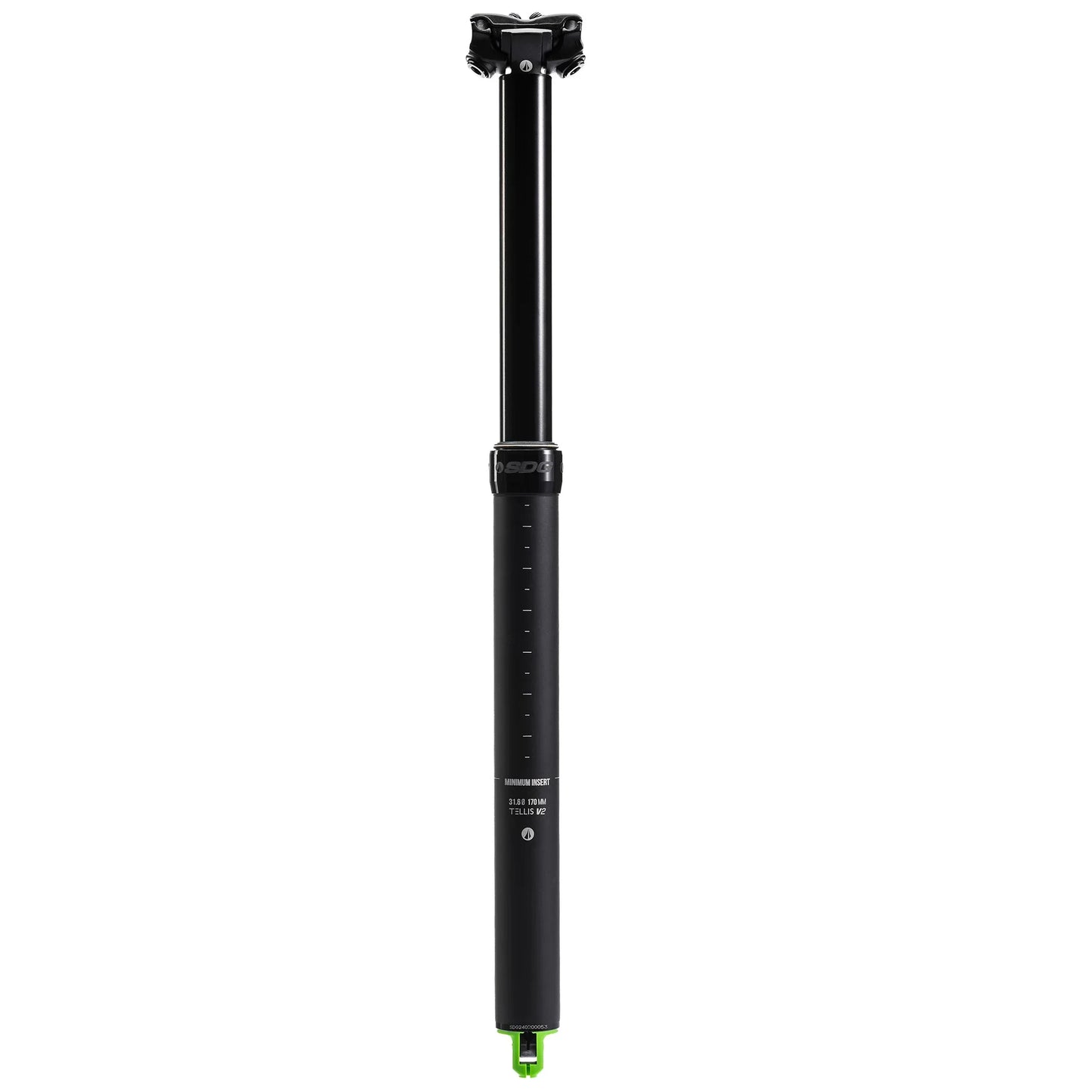 Tellis V2 Dropper Seatpost (75mm) 31.6mm Black - Bicycle Warehouse