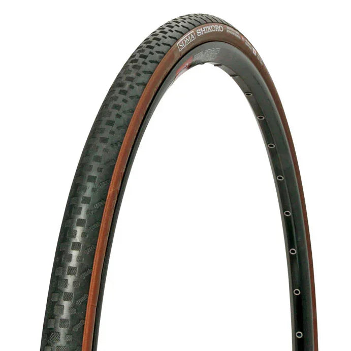 Shikoro Tubeless K Tire 700x48c - Black/Brown - Bicycle Warehouse