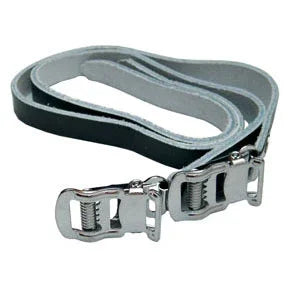 Classic Leather Single Toe Straps Black Pair - Bicycle Warehouse
