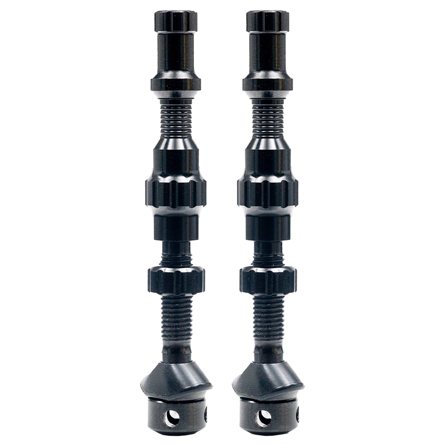 Stans Tubeless Exo-Core Valve Stems - Alloy Regular Black Pair - Bicycle Warehouse