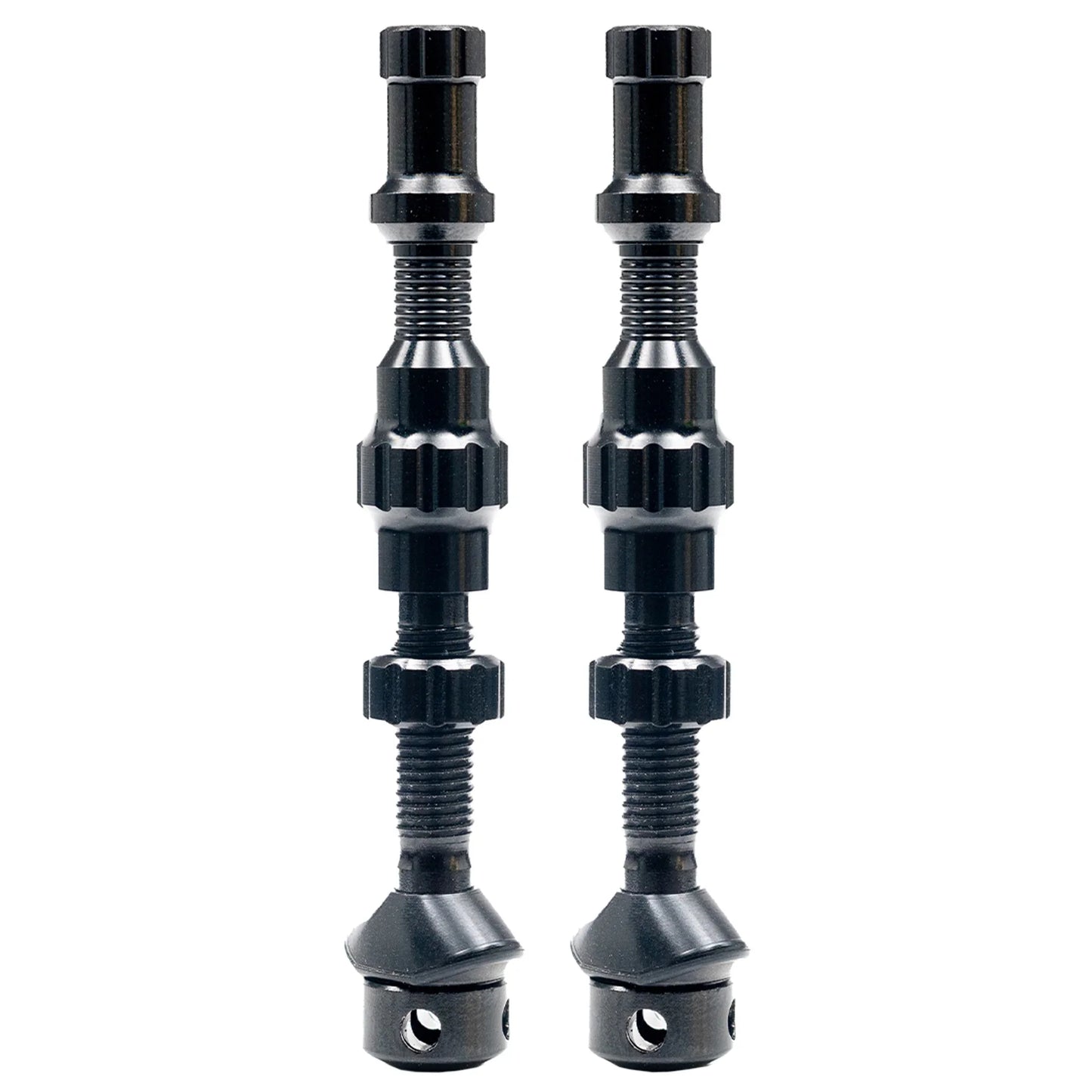 Stans Tubeless Exo-Core Valve Stems - Alloy Regular Black Pair - Bicycle Warehouse