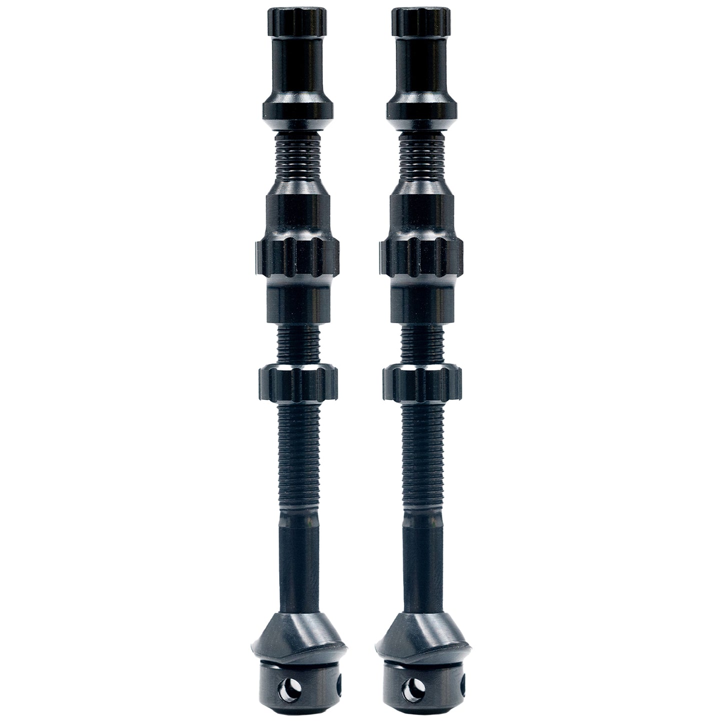 Stans Tubeless Exo-Core Valve Stems - Alloy Tall Black Pair - Bicycle Warehouse