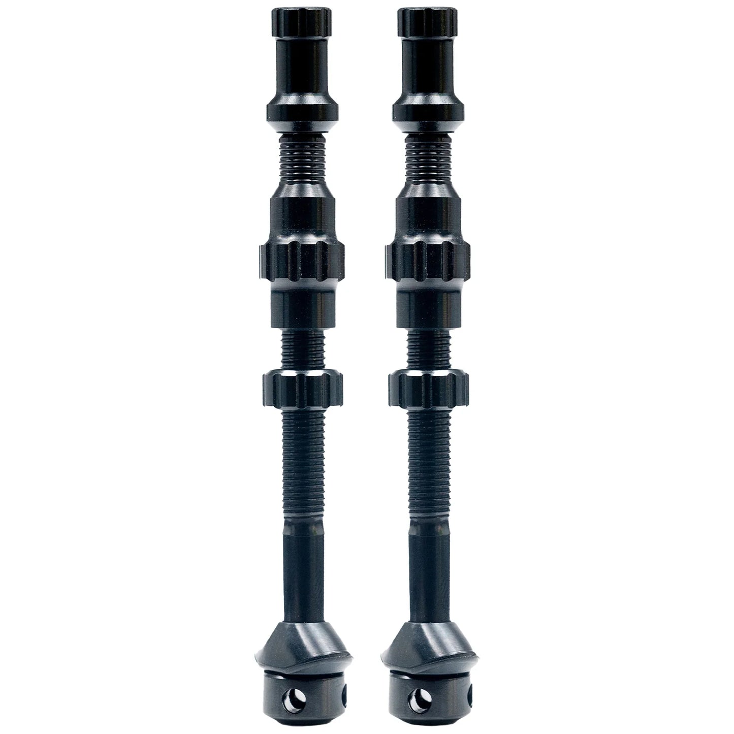 Stans Tubeless Exo-Core Valve Stems - Alloy Tall Black Pair - Bicycle Warehouse