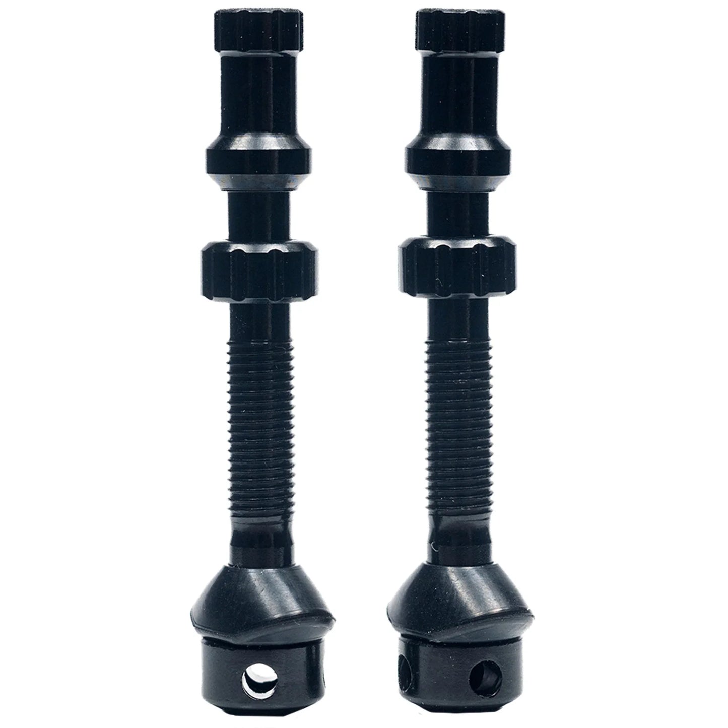 Stans Tubeless Universal+ Valve Stems - Alloy Regular Black Pair - Bicycle Warehouse