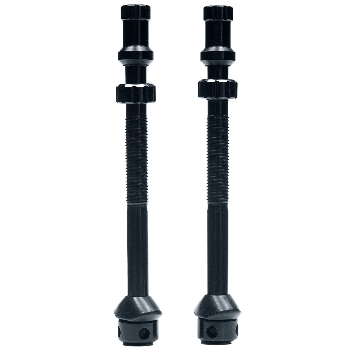 Stans Tubeless Universal+ Valve Stems - Alloy Extra Tall Black Pair - Bicycle Warehouse