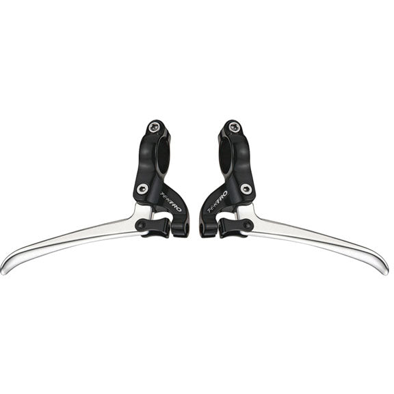 FL750 Road Flat Bar Levers Black/Silver - Bicycle Warehouse