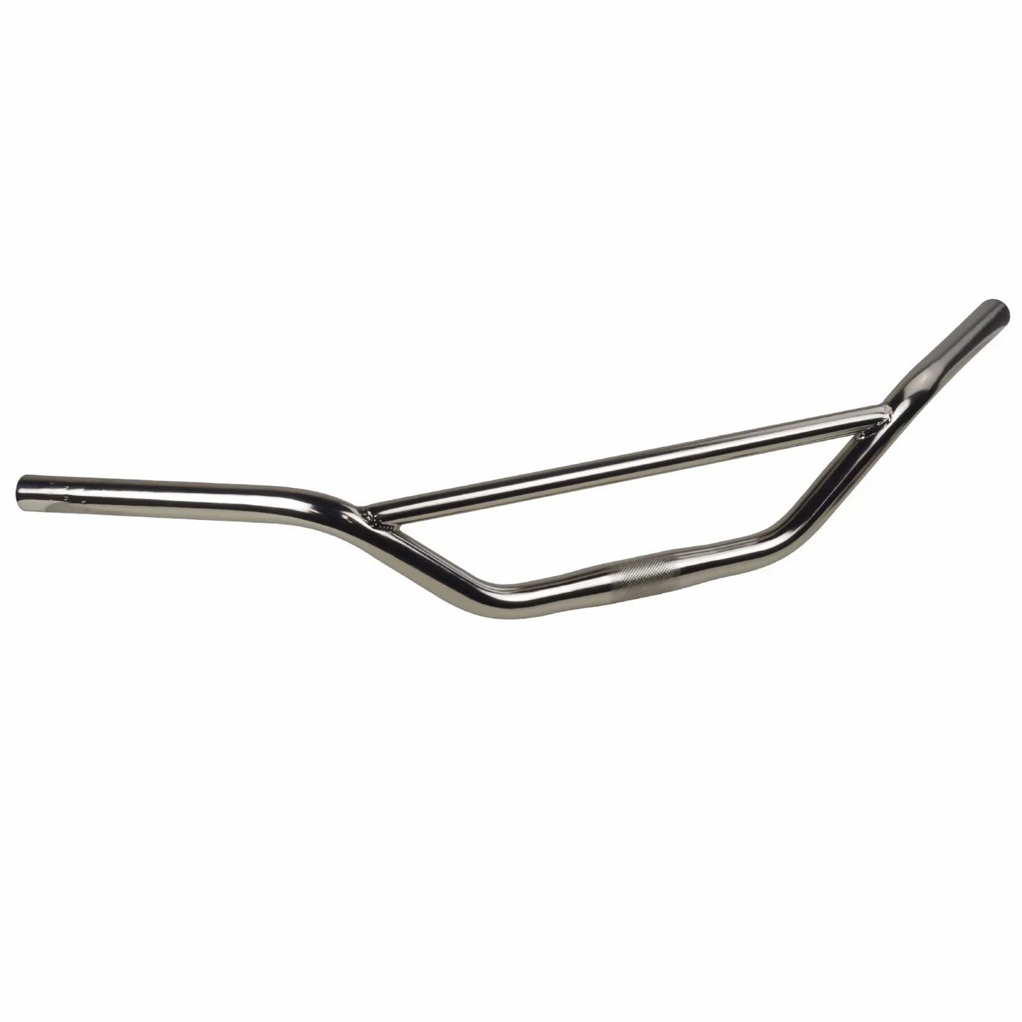 Klunker Handlebar - 25.4 45 Degree Sweep 76mm Rise 680mm width Nickel - Bicycle Warehouse