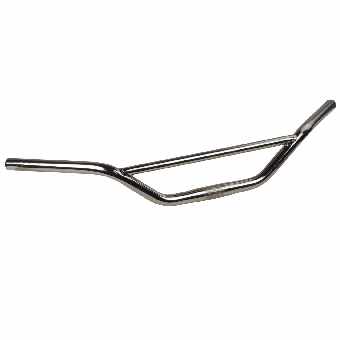 Klunker Handlebar - 25.4 45 Degree Sweep 76mm Rise 680mm width Nickel - Bicycle Warehouse
