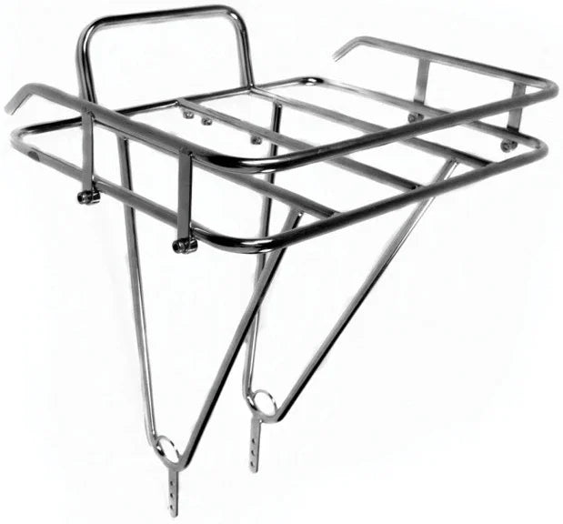 Porteur Front Rack: Polished Stainless Steel - Bicycle Warehouse