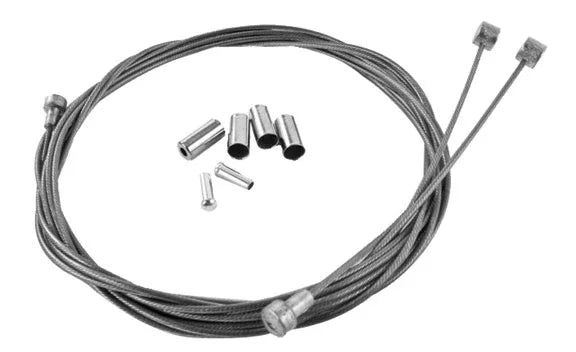 Metallic Braid Brake Cable Kit - Silver - Bicycle Warehouse