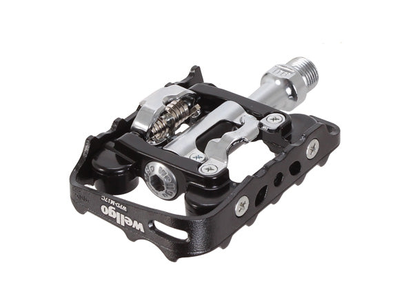 WPD-M17C Clipless/Cage Pedals Black/Black - Bicycle Warehouse