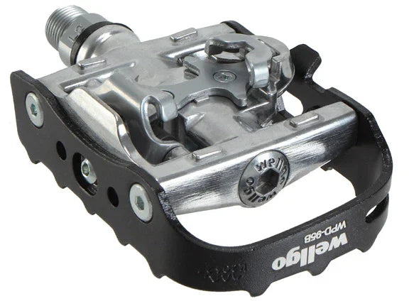bicycle cage pedals WPD-95B Clipless/Cage Pedals Black/Silver – Bicycle Warehouse