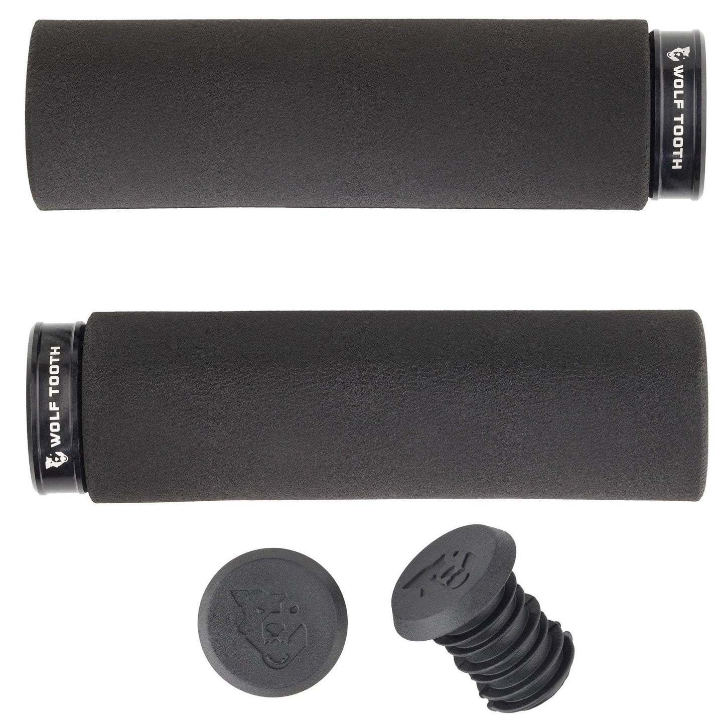 Fat Paw Lock-on Grips - Black/Black - Bicycle Warehouse