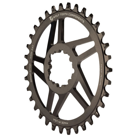 Direct Mount Chainring - 28t SRAM Direct Mount Drop-Stop A For SRAM 3-Bolt Cranksets 6mm Offset BLK - Bicycle Warehouse