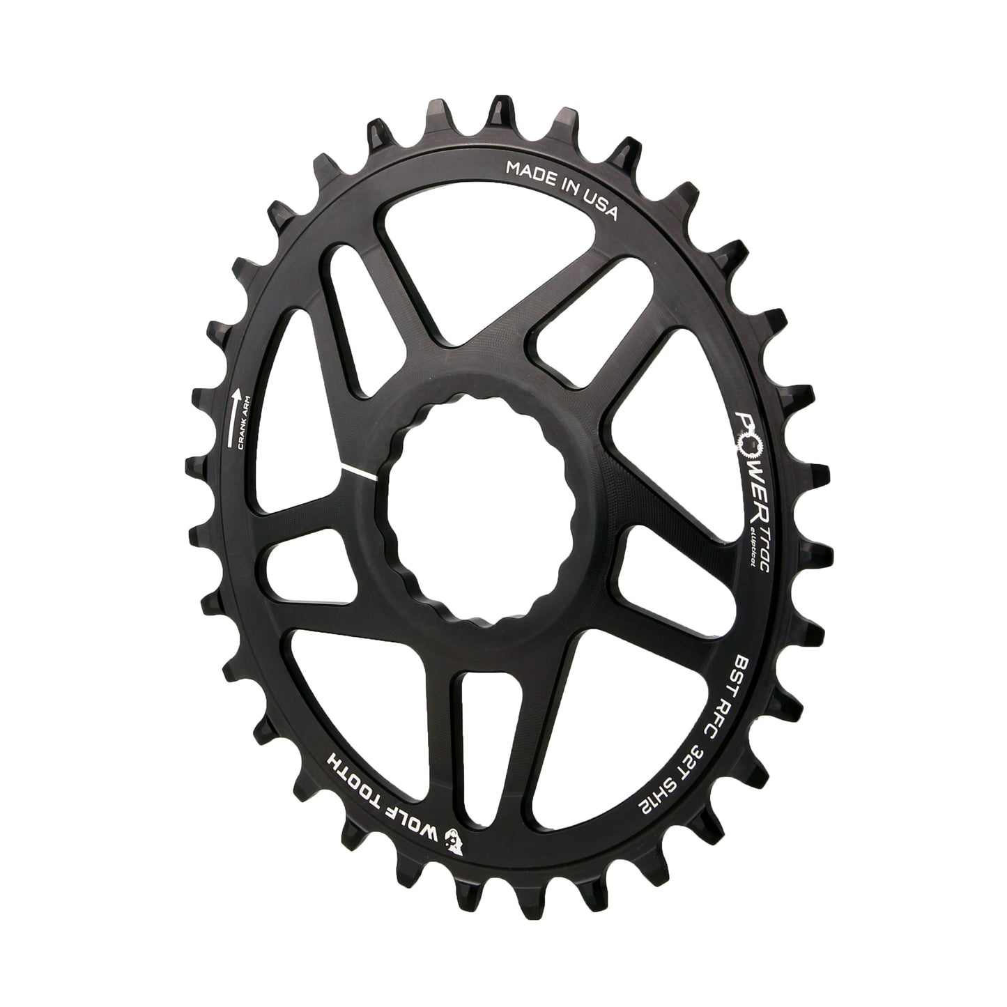 Elliptical Direct Mount Chainring - 32t RaceFace CINCH Boost Drop-Stop ST Shimano 12 Speed HG+ BLK - Bicycle Warehouse