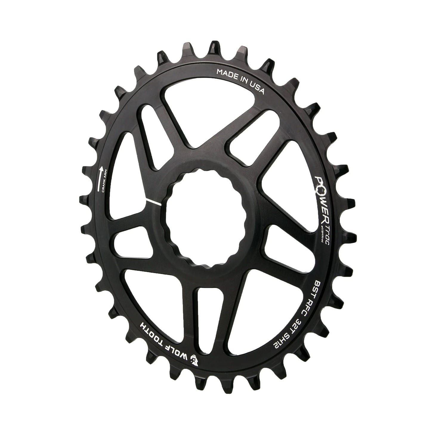 Elliptical Direct Mount Chainring - 32t RaceFace CINCH Boost Drop-Stop ST Shimano 12 Speed HG+ BLK - Bicycle Warehouse