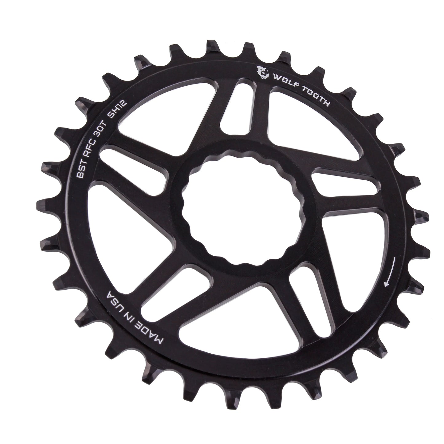 Direct Mount Chainring - 30t RaceFace/Easton CINCH Direct Mount Boost 3mm Offset Requires 12-Speed Hyperglide+ Chain BLK - Bicycle Warehouse
