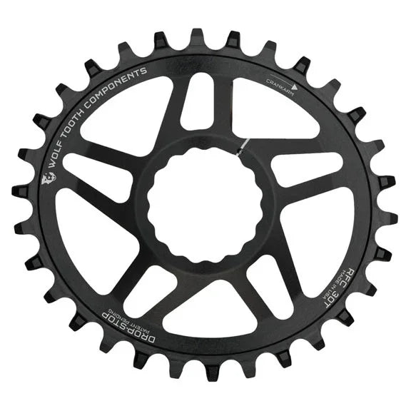 Elliptical Direct Mount Chainring - 28t RaceFace/Easton CINCH Direct Mount Drop-Stop 6mm Offset BLK - Bicycle Warehouse