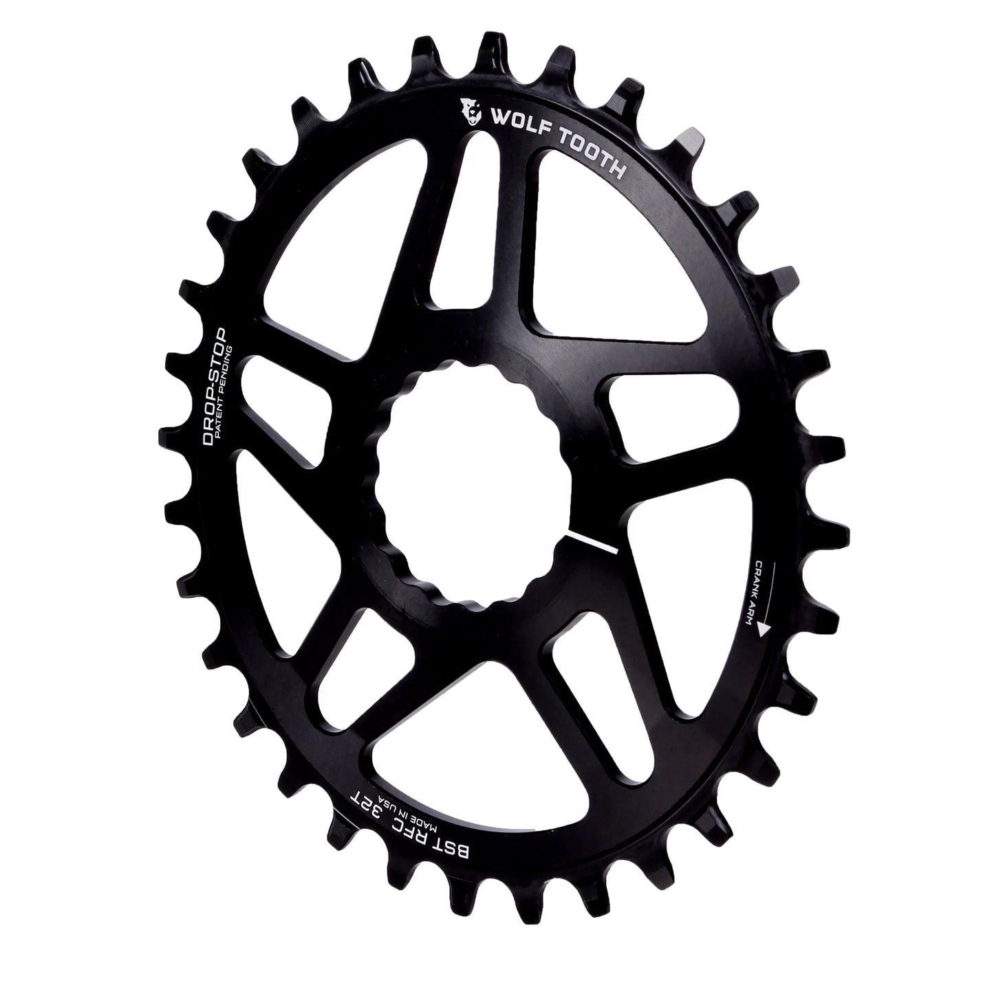 Elliptical Direct Mount Chainring - 32t RaceFace/Easton CINCH Direct Mount Drop-Stop A For Boost Cranks 3mm Offset BLK - Bicycle Warehouse