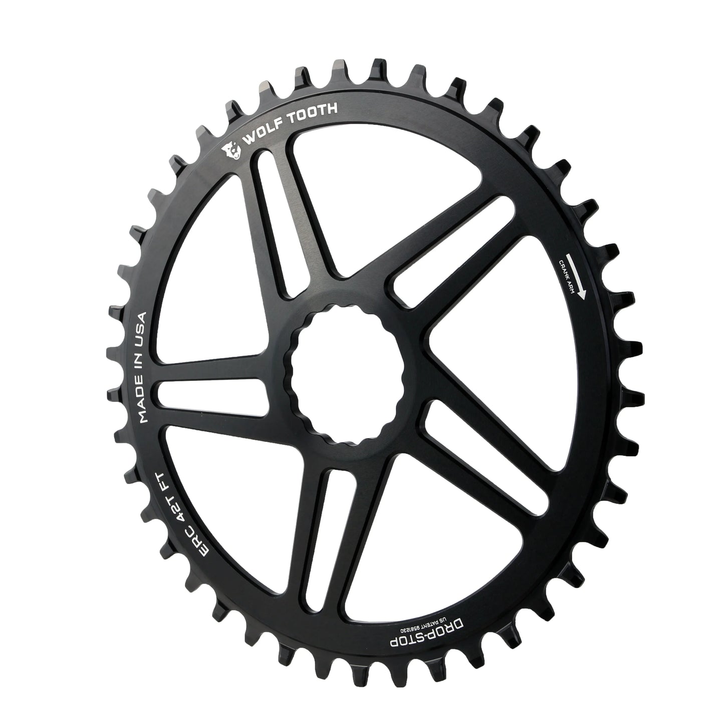Direct Mount Chainring - 42t RaceFace/Easton CINCH Direct Mount Drop-Stop 10/11/12-Speed Eagle Flattop Compatible BLK - Bicycle Warehouse